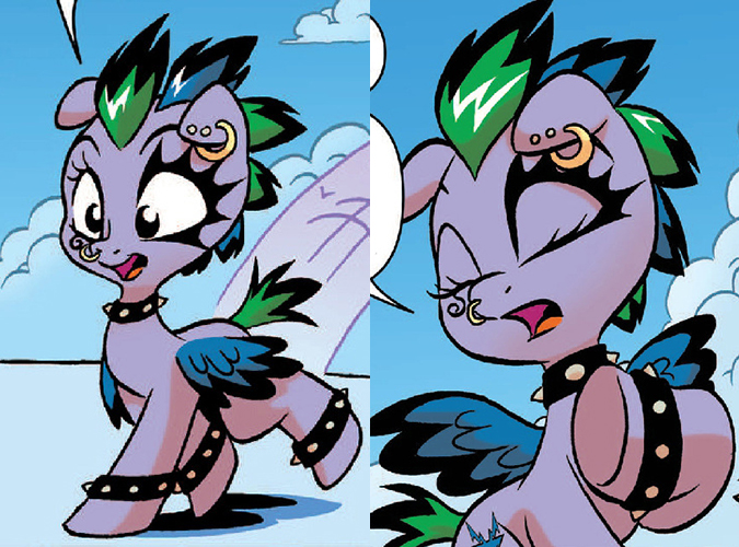 Новый персонаж в комиксах про пони - пони панк по имени Сиррус Клауд 