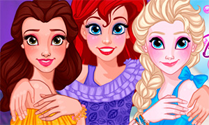 Игра для девочек: Макияж, парикмахерская и маникюр для трёх Дисней Принцесс