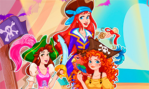 Игра: Пиратские наряды для Ариэль, Мериды и Белль на Хэллоуин