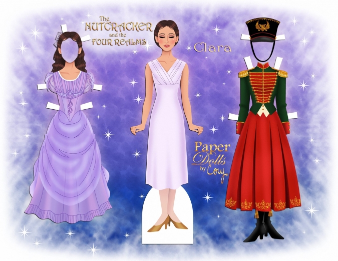 Щелкунчик и 4 королевства Клара бумажная кукла