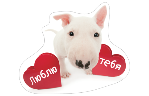 Валентинки картинки с щенками на 14 февраля