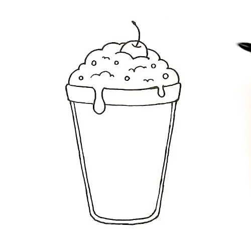 Как нарисовать милую вкусняшку: Рисуем молочный коктейль поэтапно
