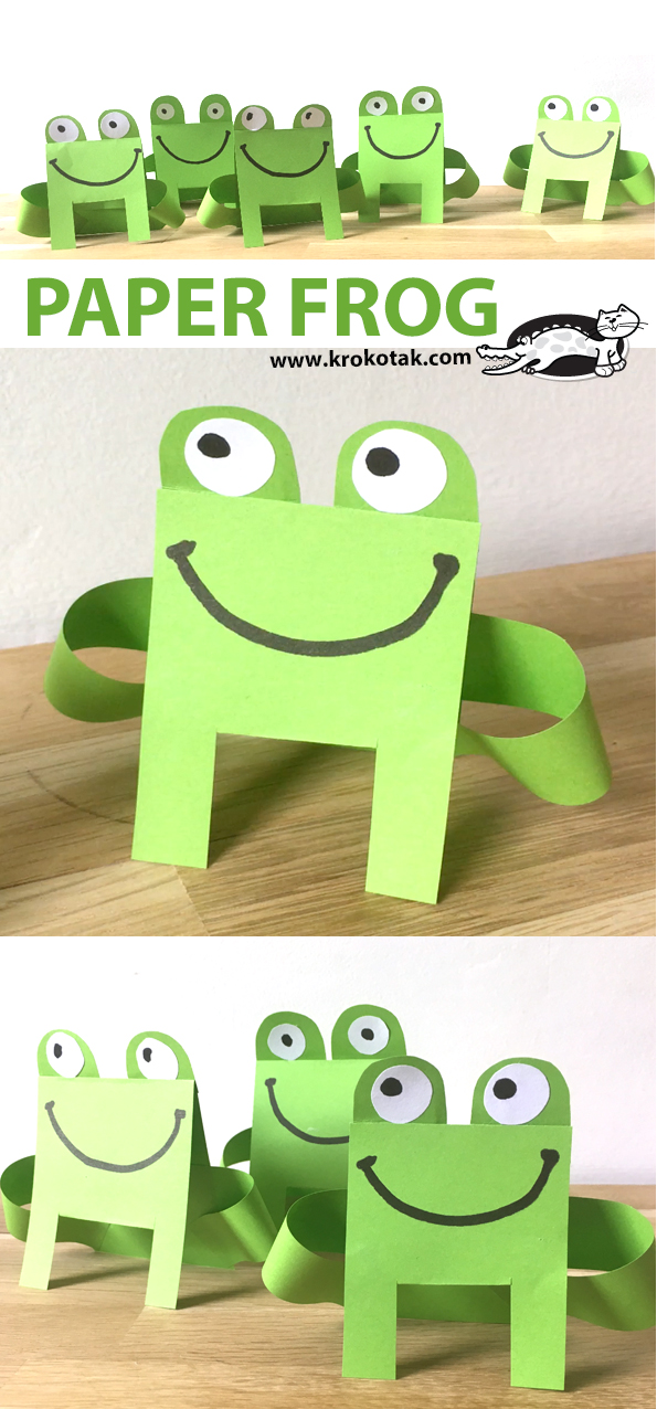 Поделки из бумаги: забавные лягушки
