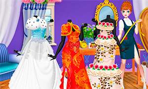 Игра: Анна - дизайнер свадебных платьев для Эльзы, Моаны и Мулан