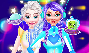 Игра для девочек: Космические наряды для Эльзы, Ариэль, Рапунцель и других Дисней Принцесс
