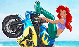 Героини мультфильмов пересели на мотоциклы