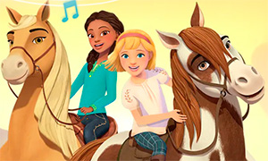 Игра на двоих: Музыкальные скачки на лошадях с героями мультфильма Спирит