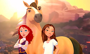 Игра: Приключения верхом на лошади с героями мультфильма