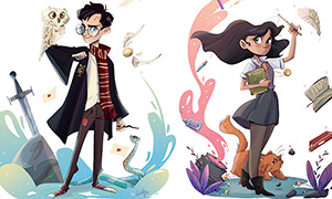 Картинки героев Гарри Поттера в интересном дизайне