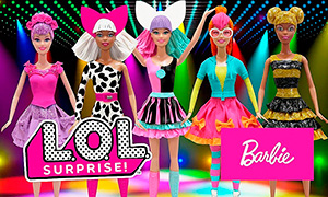 Наряды для кукол Барби в стиле LOL Surprise из Play Doh