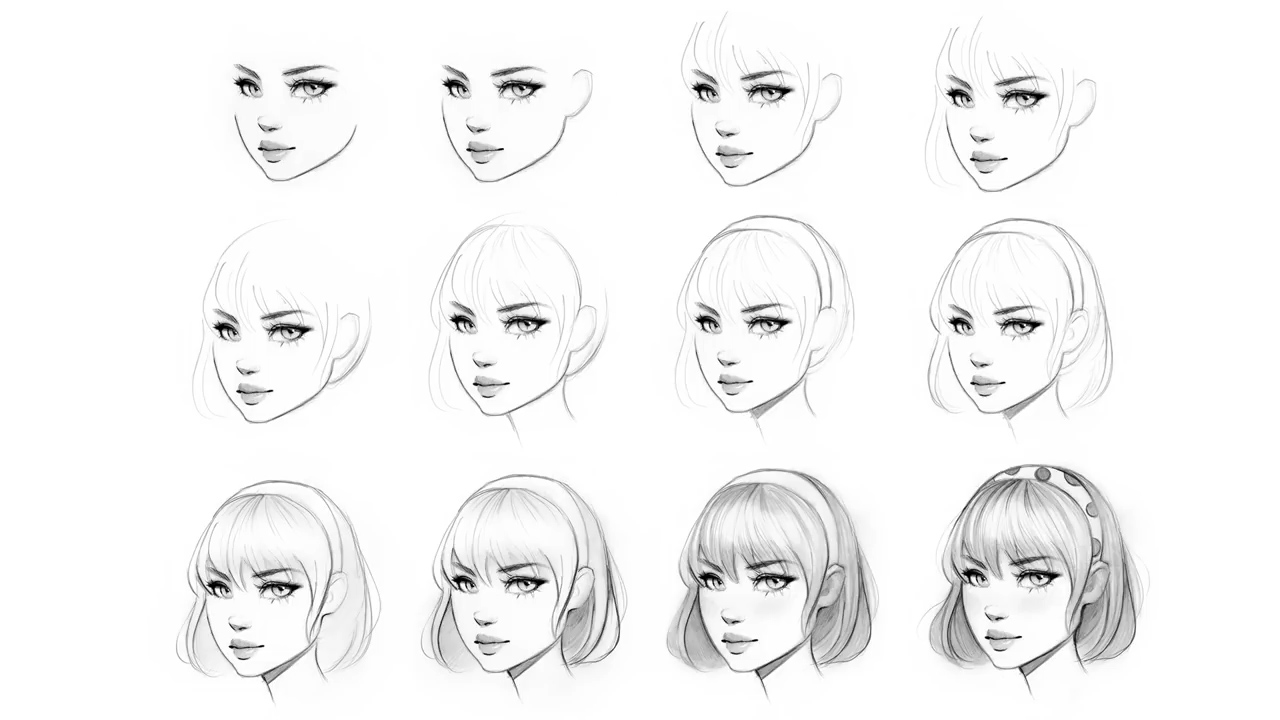 Как нарисовать волосы: Картинки с примерами разных причесок, которые можно нарисовать шаг за шагом - YouLoveIt.ru