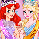 Игра: Дисней Принцессы Эльза, Ариэль и Белль на конкурсе красоты
