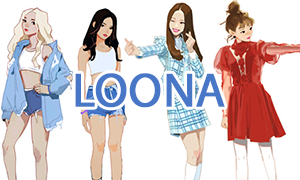 12 картинок - артов с 12 участницами корейской группы Loona