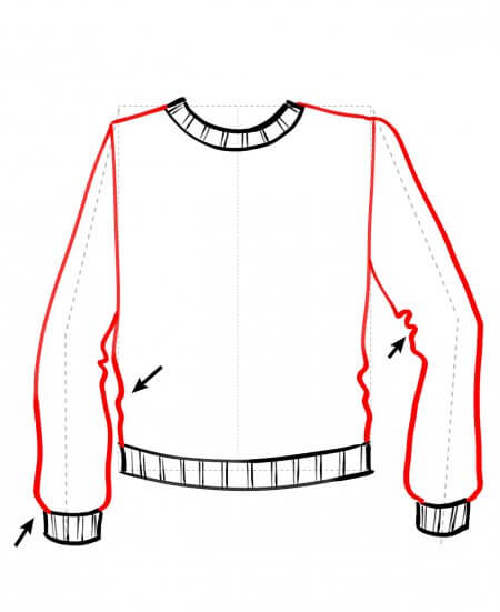 Как нарисовать свитер, кофту или зимнюю одежду