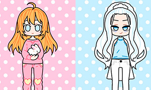 Картинки Винкс и Трикс созданные в игре Pastel Girl