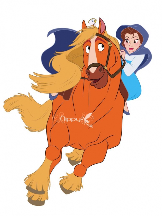 Белль и конь Филипп