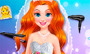 Игра: Свадебные прически для принцессы Анны в реалистичной парикмахерской