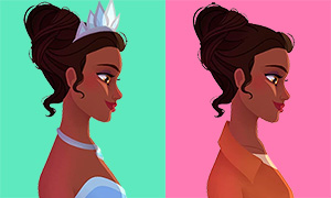 Все образы принцессы Тианы из мультфильма «Принцесса и Лягушка» в 9 портретах