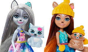 Больше зимних кукол Энчантималс: Новый зимний набор с девочкой волком и девочкой белочкой