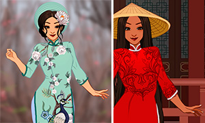 Игра: Создай свой дизайн традиционного Вьетнамского костюма Аозай