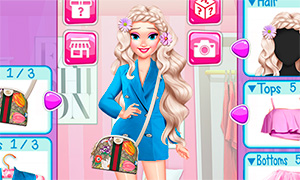 Игра: Виртуальный гардероб с Эльзой - одевалка и шоппинг