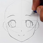 Видео урок: как рисовать голову в аниме стиле