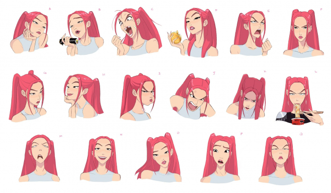 Кейпоп-охотницы на демонов Мира картинки, разные эмоции