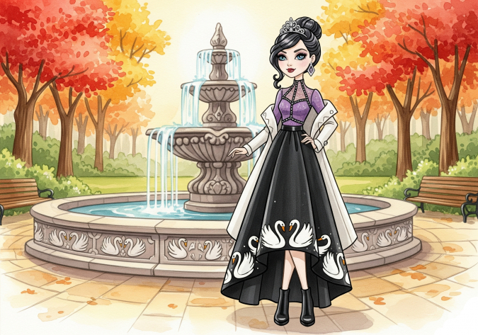 Ever After High арты и обои осень и современные наряды