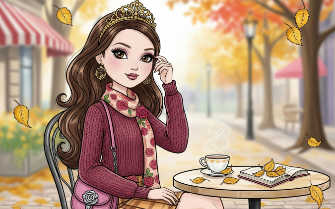 Ever After High арты и обои осень и современные наряды