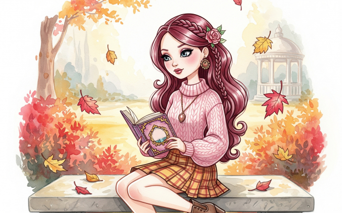 Ever After High арты и обои осень и современные наряды