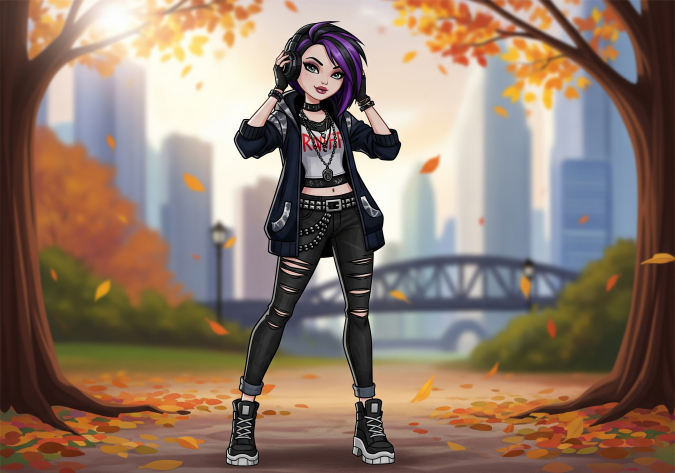 Ever After High арты и обои осень и современные наряды