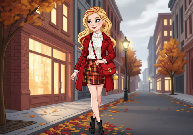 Ever After High арты и обои осень и современные наряды