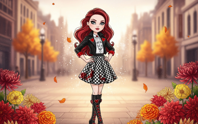 Ever After High арты и обои осень и современные наряды