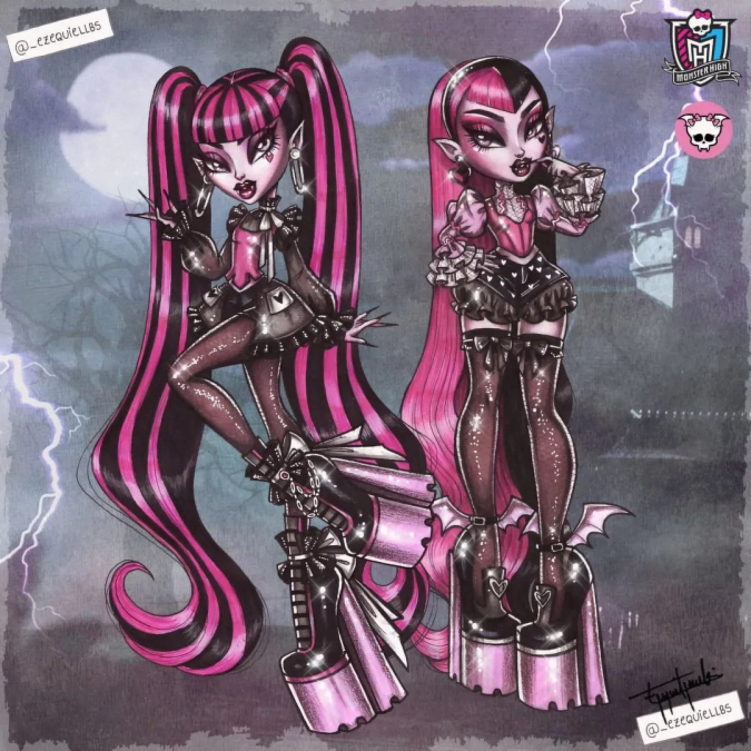 Монстер Хай в стиле Братц готический гламур арты