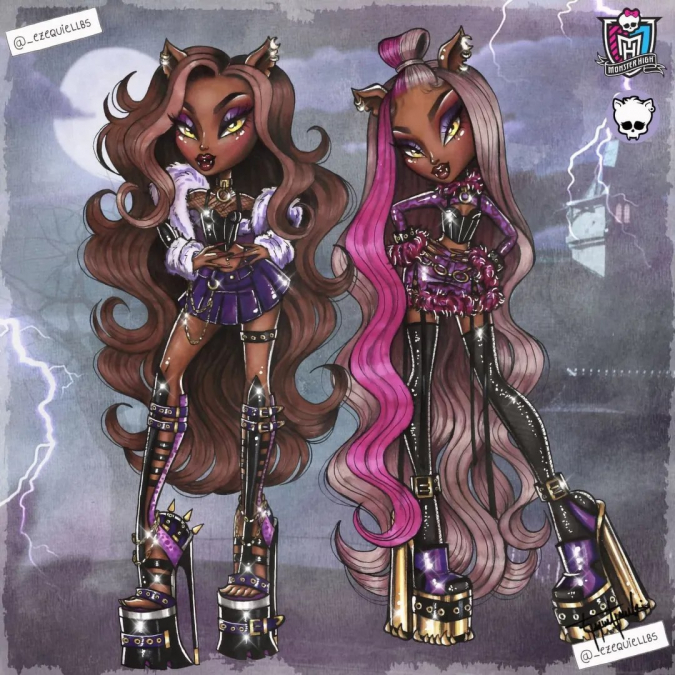 Монстер Хай в стиле Братц готический гламур арты