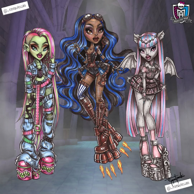 Монстер Хай в стиле Братц готический гламур арты