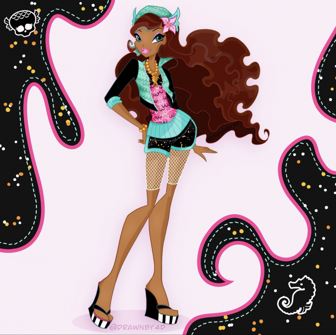 Винкс в нарядах героинь Монстер Хай