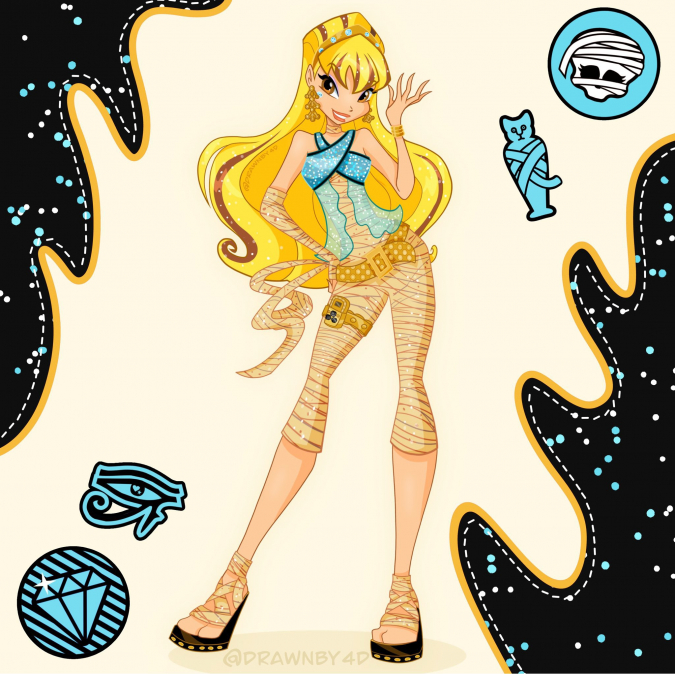 Винкс в нарядах героинь Монстер Хай