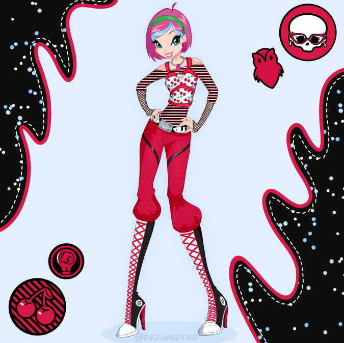 Винкс в нарядах героинь Монстер Хай