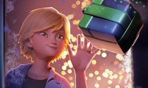 Квами приносят подарки - новогодние официальные арты с героями мультсериала Леди Баг и Супер Кот