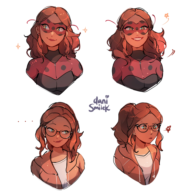 Леди Баг и Супер Кот Маринет и Адриан романтические картинки, фанарт